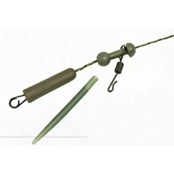 K-Karp DT Chod Rig 90cm Bas de ligne plombé vert avec clip de sécurité 2p.