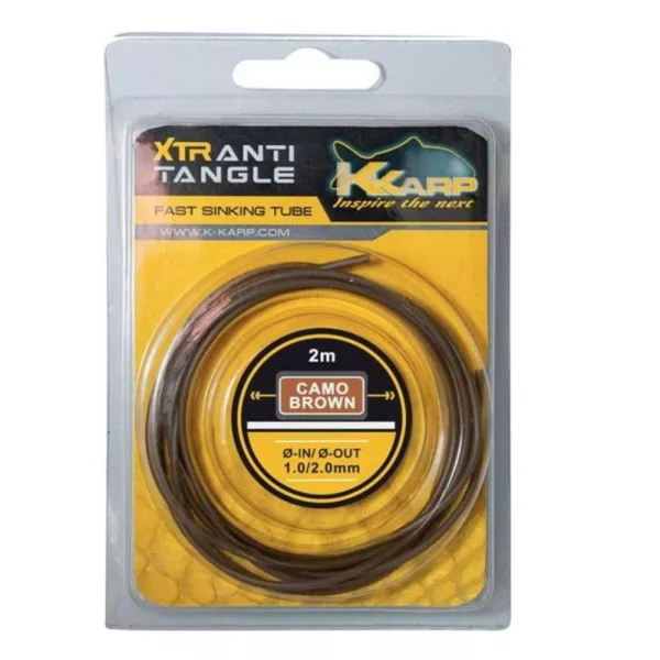 K-Karp XTR Sinking Tube Marron 1,0-2,0mm Anti-emmêlement 2m