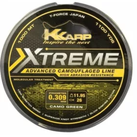   K-Karp Extreme Camouflage Herbes 1000m 0,30mm Ligne monofilament principale