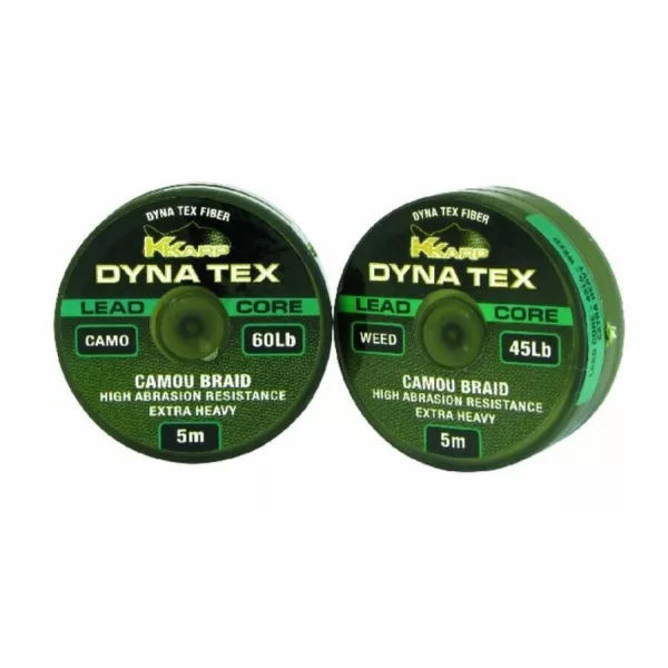 K-Karp Lead Core 5m 60lb Herbe Bas de ligne tressé