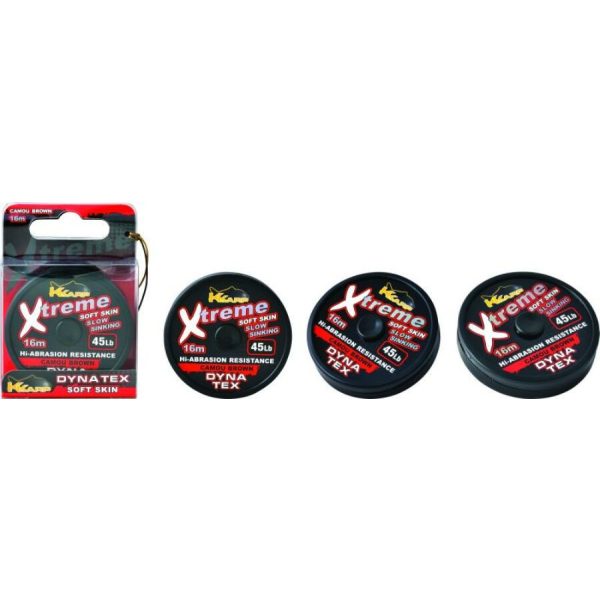 K-Karp Dyna Tex Xtreme Soft 16m 35lb Camo Vert Bas de ligne