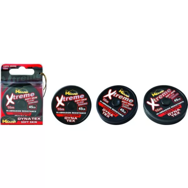 K-Karp Dyna Tex Xtreme Soft 16m 45lb Camo Brun Bas de ligne