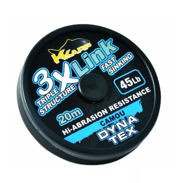 K-Karp Dyna Tex 3X-Link 20m 35lb Camou Bas de ligne
