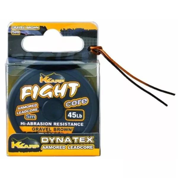 K-Karp Dyna Tex Fight Core 5m 45lb Camou Brun Bas de ligne
