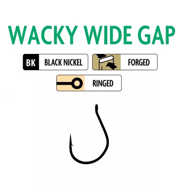 R.Wacky Wide Gape 10Hx#02 Hameçon 10 pcs