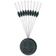 Cralusso Perle butée en caoutchouc de type barillet (9 pièces/paquet) L