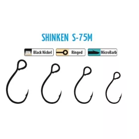   Trabucco Shinken Hooks S-75M BN #1 Hameçon pour Wobblers 10 pcs