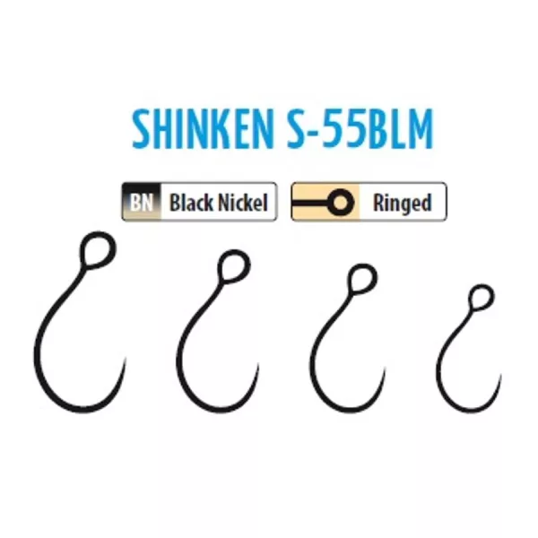 Trabucco Shinken Hooks S-55BLM BN #4 Hameçon sans Ardillon pour Poissons Carnassiers 10pcs