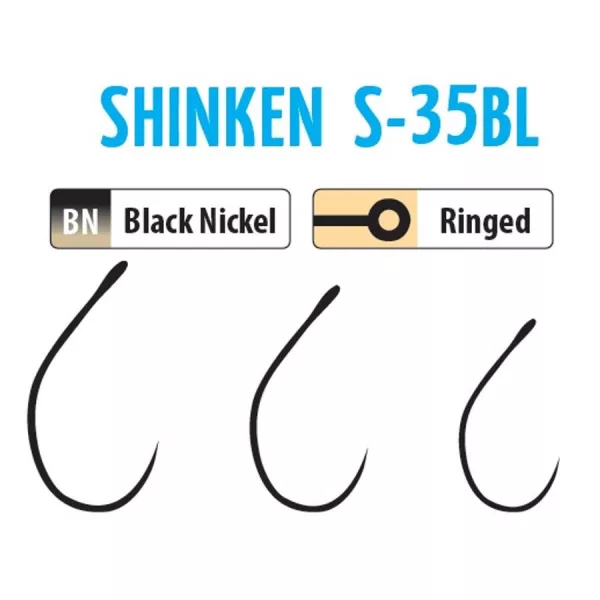 Trabucco Shinken Hooks S-35BL BN #4 Hameçon sans Ardillon pour Cuillers Tournantes 10pcs