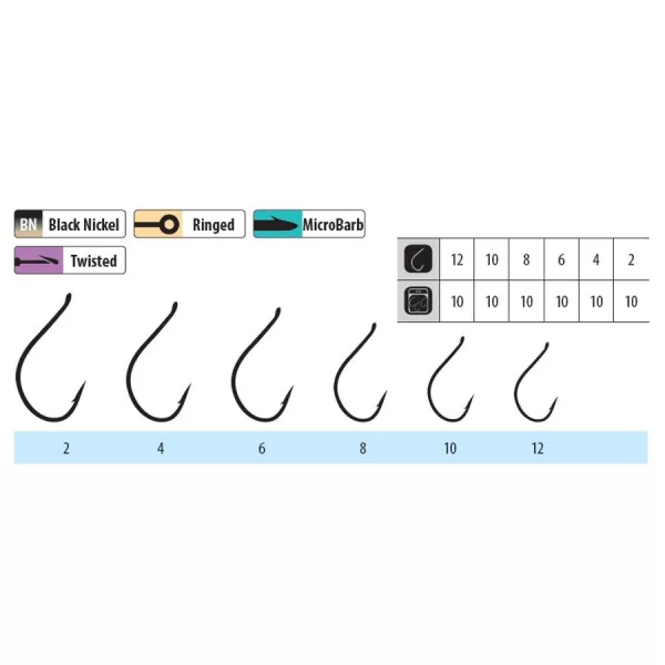 Trabucco Shinken Pint hameçon W/R BN #4 Hameçon à œillet, barbelé 10pc