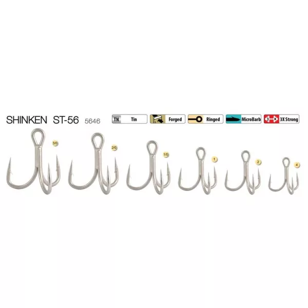 Trabucco Shinken ST-56 TN #2 Hameçon Triple 5pcs