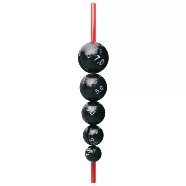 Cralusso Plomb Rond Centralisé avec Tube de Protection 1gr 5 pces