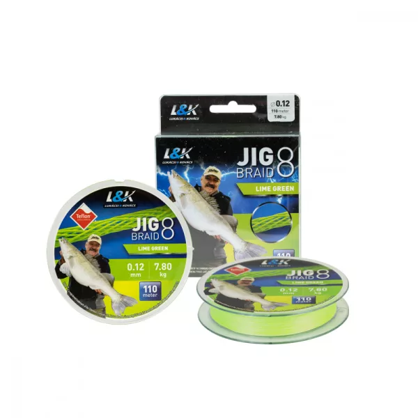 Fil L&K Jig Braid 0,12Mm 7.8 Kg 110M Vert Citron
