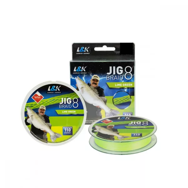 Fil L&K Jig Braid 0,15Mm 9.1 Kg 110M Vert Citron