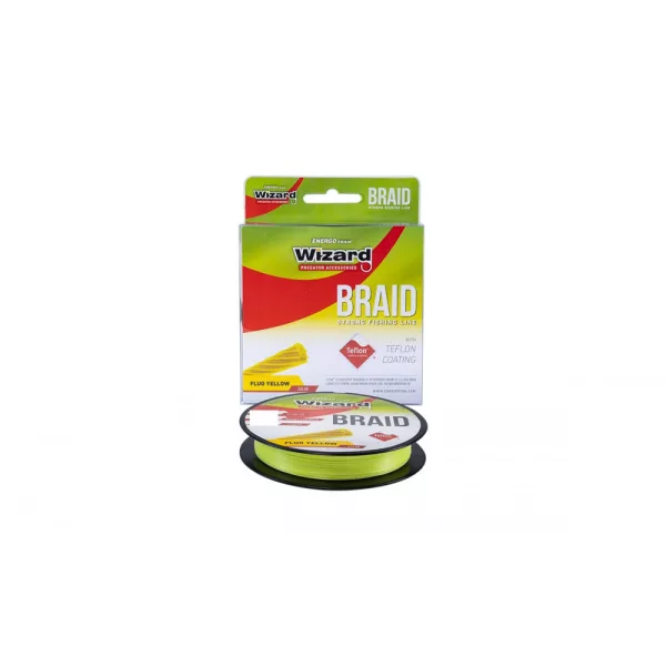 Wizard Braid Fluo Jaune Tresse 0,25 135M 19,25Kg