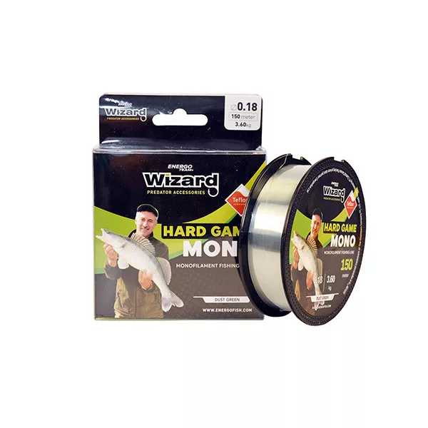 Wizard Hard Game Mono 0.15mm 150m Fil de pêche monofilament principal pour la pêche au lancer