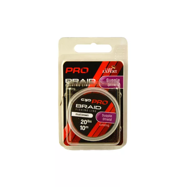 Carp Expert Pro Supple Shield Mud Brown 30lbs Bevonatos Süllyedő Előkezsinór 10m