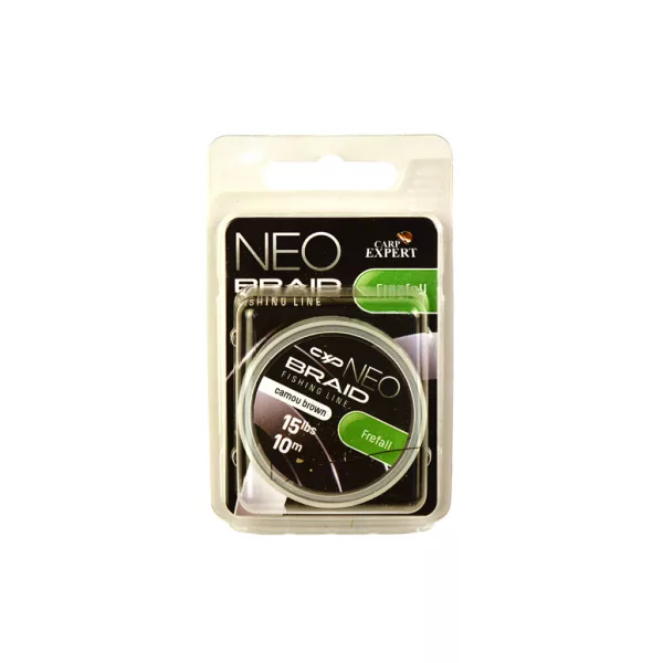 Carp Expert Neo Freefall Camou Brown 15lbs Kikönnyített Fonott Előkezsinór 10m
