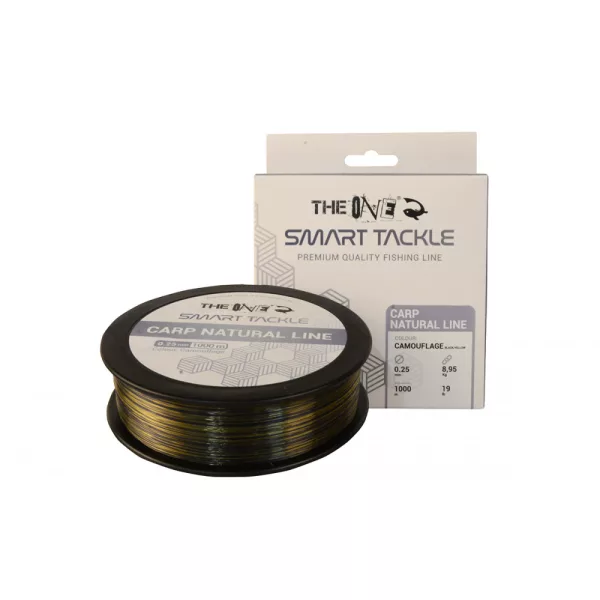 The One Carp Natural Line Camouflage 1000m 0.25mm Fil de pêche monofilament principal