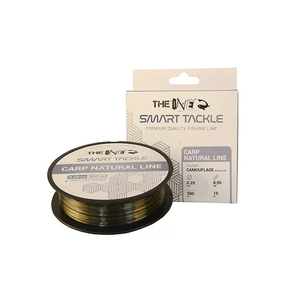 The One Carp Natural Line Camouflage 1000m 0.30mm Fil de pêche monofilament principal