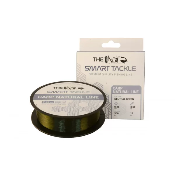 The One Carp Natural Line Vert Neutre 300m 0.25mm Fil de pêche monofilament principal