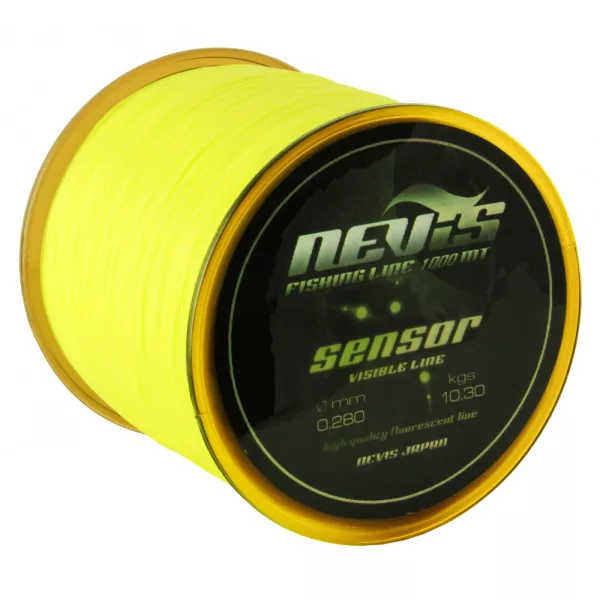 Nevis Sensor Fluo 1200m 0.30mm Ligne de pêche monofilament-Jaune fluo