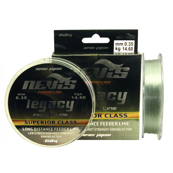 Nevis Legacy Feeder 300m 0.28mm ligne principale monofilament-Gris translucide