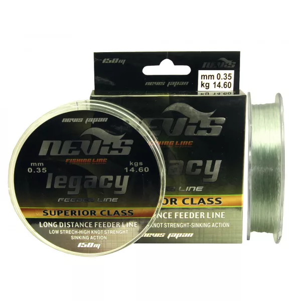 Nevis Legacy Feeder 300m 0.30mm ligne principale monofilament-Gris translucide