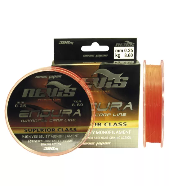 Nevis Endura 150m 0.35mm Monofil ligne principale-Rouge fluo