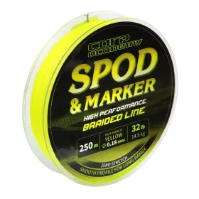   Carp Academy Spod & Marker Braid 250m 0.18m Ligne principale tressée - Jaune