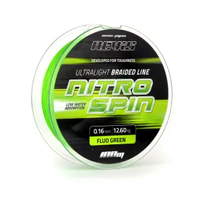   Nevis Nitro Spin 100m 0.12mm Ligne principale tressée-Vert Fluo