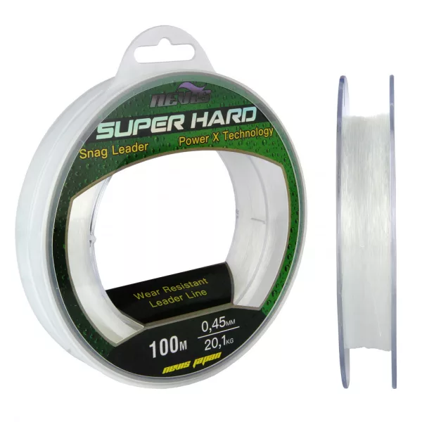 Nevis Super Hard Snag Leader 100m 0.60mm Bas de Ligne Monofilament-Transparent