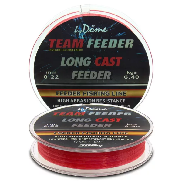 Haldorádó By Döme TF Long Cast 300m 0.18mm Monofil ligne principale-Rouge