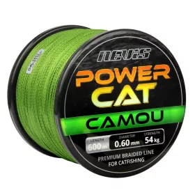  Nevis Powercat Ligne tressée 600m 0.45mm Ligne principale tressée-Camou