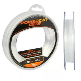   Nevis Powercat bas de ligne pour silure mono 50m 1.0mm Bas de Ligne Monofilament-Transparent
