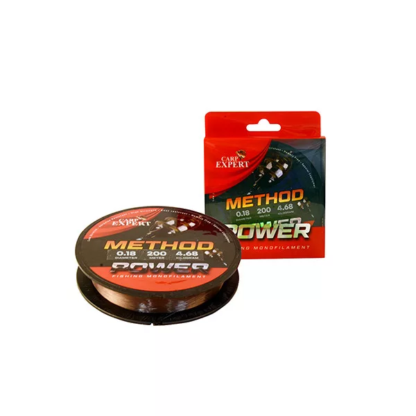 Carp Expert Power Méthode Feeder Marron 200m 0.22mm Monofilament Ligne principale