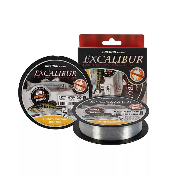 FIL DE PÊCHE EXCALIBUR SEA FLUORO CARBON COATED 200M 0,16 - FIL PRINCIPAL - FIL MONOFILAMENT