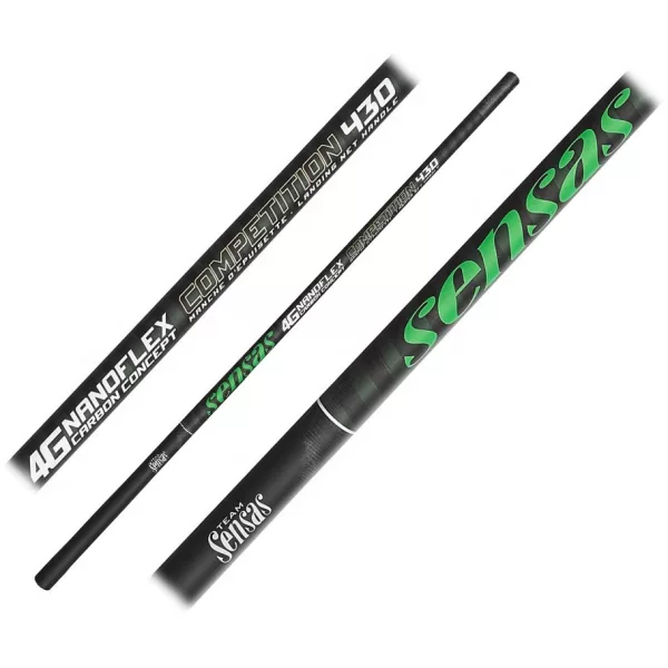 Sensas Nanoflex Competition Slim 5,7m Manche d'épuisette 4 pièces