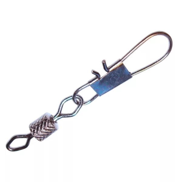 Sasame Erős Hengeres Biztonsági Kapoccsal Black Nickel 4 Forgókapocs 7db