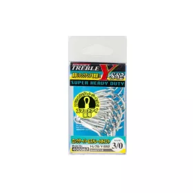   Decoy Y-S82 Super Heavy Duty #5/0 Füles Szakállas Háromágú Horog 5db