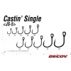 Decoy JS-5 Castin Single #6/0 Füles Szakállas Egyágú Ragadozóhalas Horog 3db