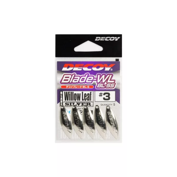 Decoy BL-5S Willow Leaf Silver 3 Spinner Blade 5db