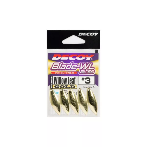 Decoy BL-5G Willow Leaf Gold 3 Spinner Blade 5db