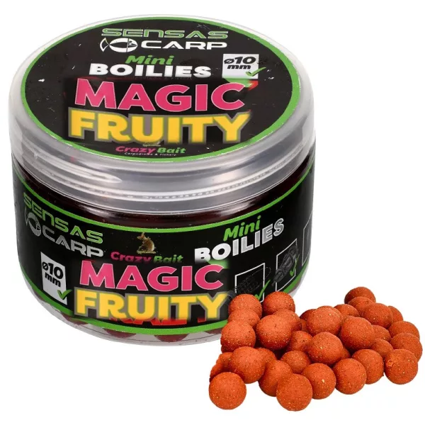 Sensas Mini Boilies Crazy Magic Fruity 10mm Bouillette d'amorçage 80gr