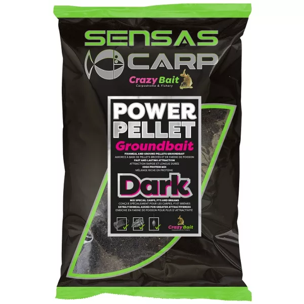 Sensas UK Power Pellet Dark Amorce 2kg