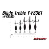Decoy Spinner Blade Y-F33BT #4 Füles Szakállas Háromágú Horog 2db