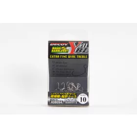   Decoy Y-F11BL Extra Fine Wire #8 Barbless Füles Szakáll Nélküli Háromágú Horog 8db