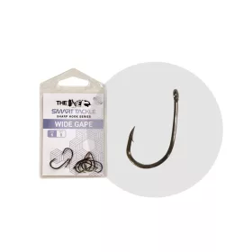   The One 8626Bd Wide Gape 6 Hameçon à carpe noir nickelé à œillet, barbelé 8 pièces