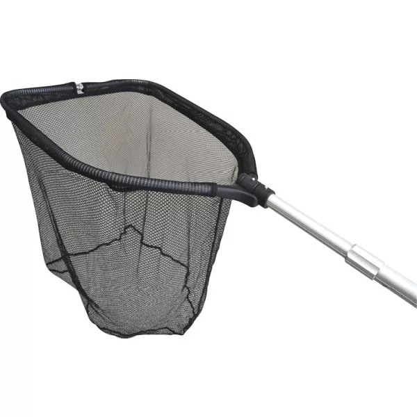 NEVIS Épuisette à cadre rigide 250cm 60x70cm caoutchoutée Manche d'épuisette avec filet Épuisette de lancer.