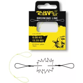   Black Cat Ligne de rupture Jaune 6,00Kg,13,20Lbs O0,30Mm 10 pièces/paquet